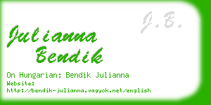 julianna bendik business card